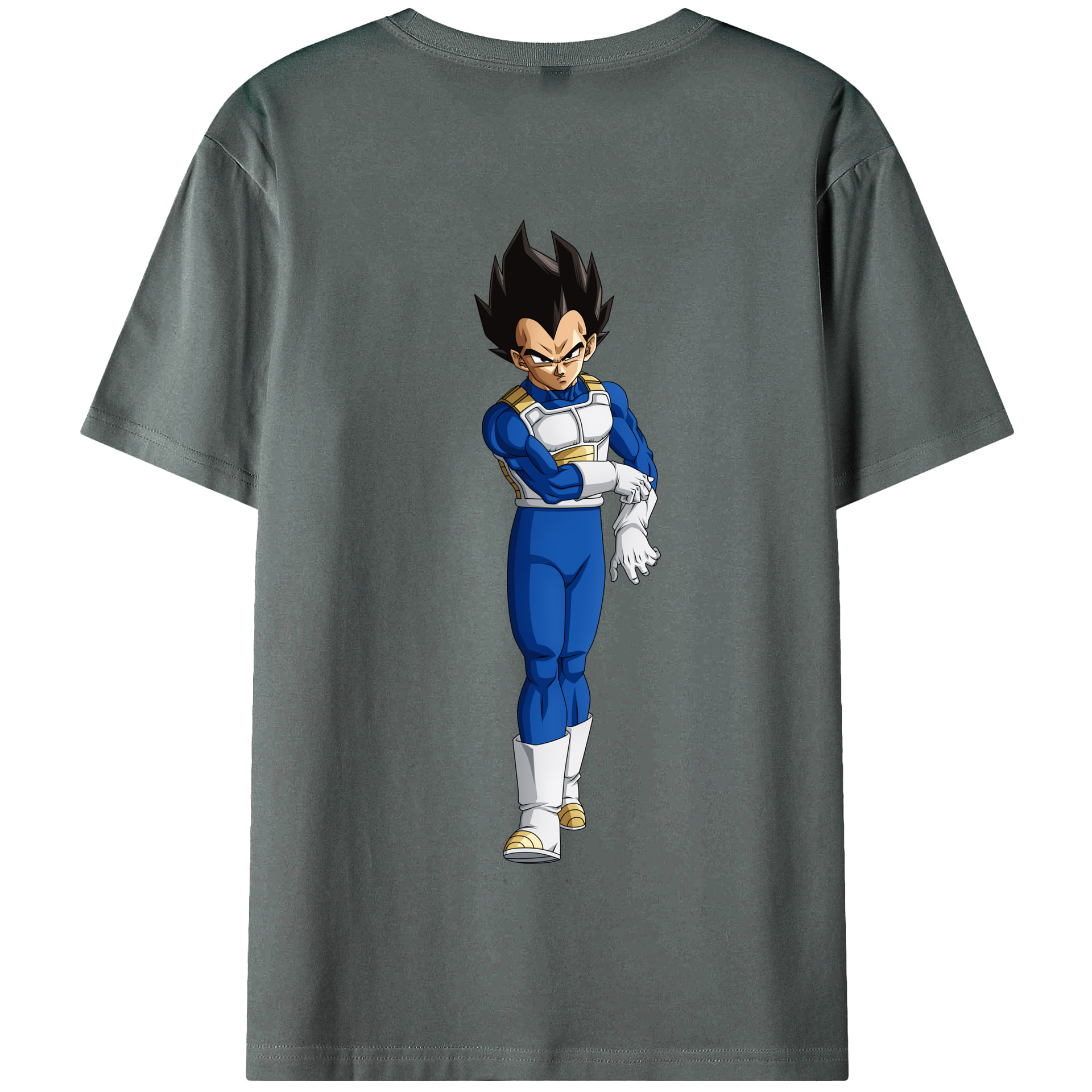 （画像用） ドラゴンボール ベジータ四世（Bejīta Yonsei）DRAGON BALL Vegeta IV 綿100％半袖Tシャツ（背面プリント）